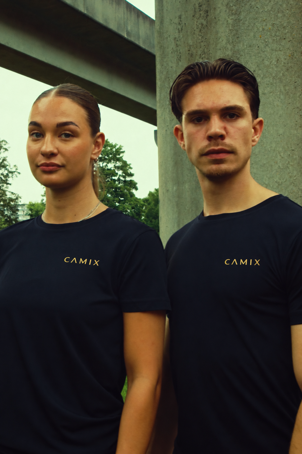 CAMIX Essential Wordmark T-Shirt in navy