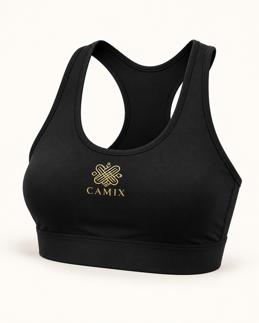 CAMIX Sports Bra — schuin, digitale productvisual